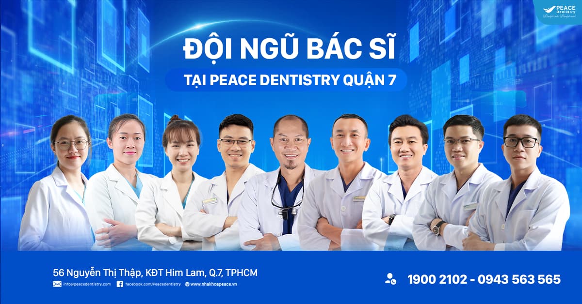 đội ngũ bác sĩ peace dentistry quận 7
