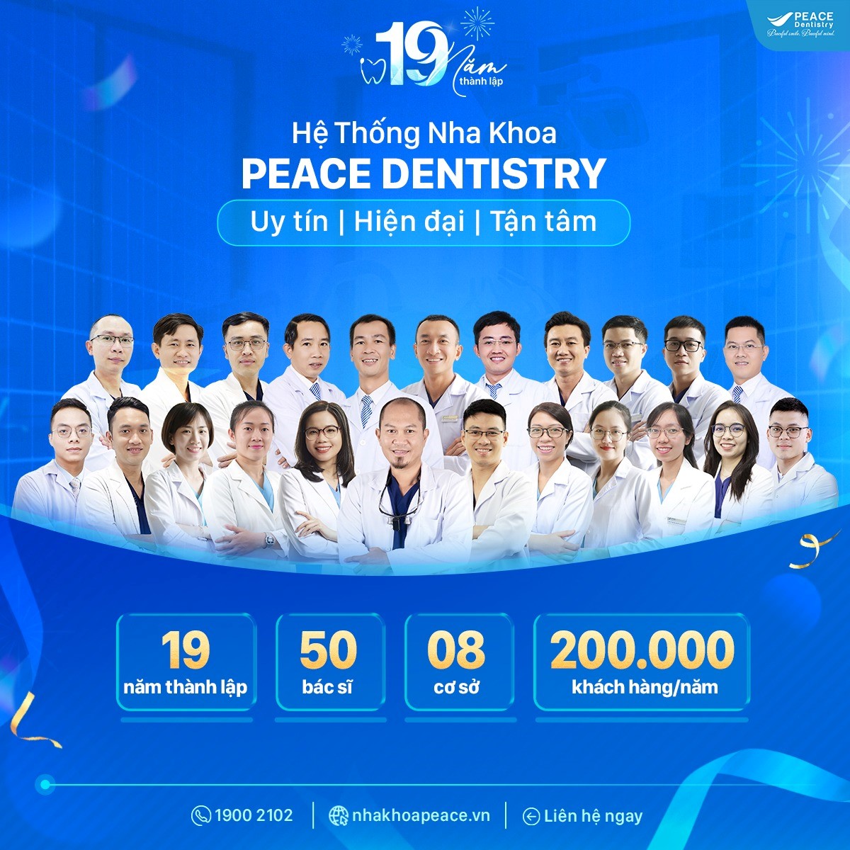 đội ngũ bác sĩ nha khoa peace dentistry