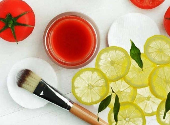 tẩy trắng bằng chanh và cà chua