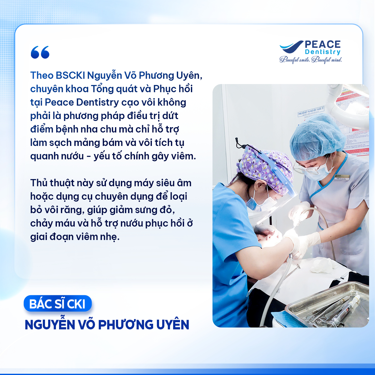 bác sĩ chia sẻ cạo vôi răng điều trị viêm nha chu