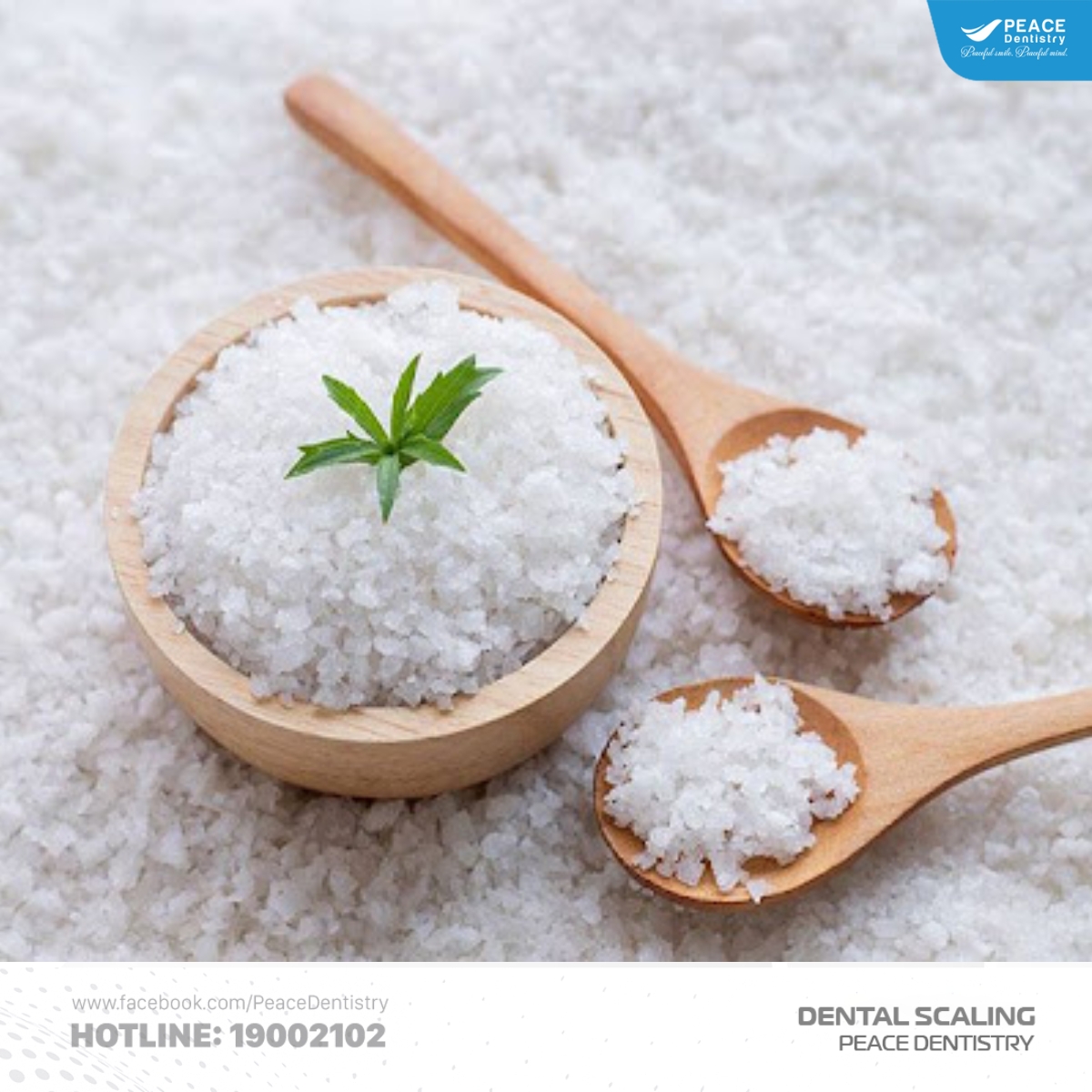 loại bỏ mảng bám đen trên răng bằng muối