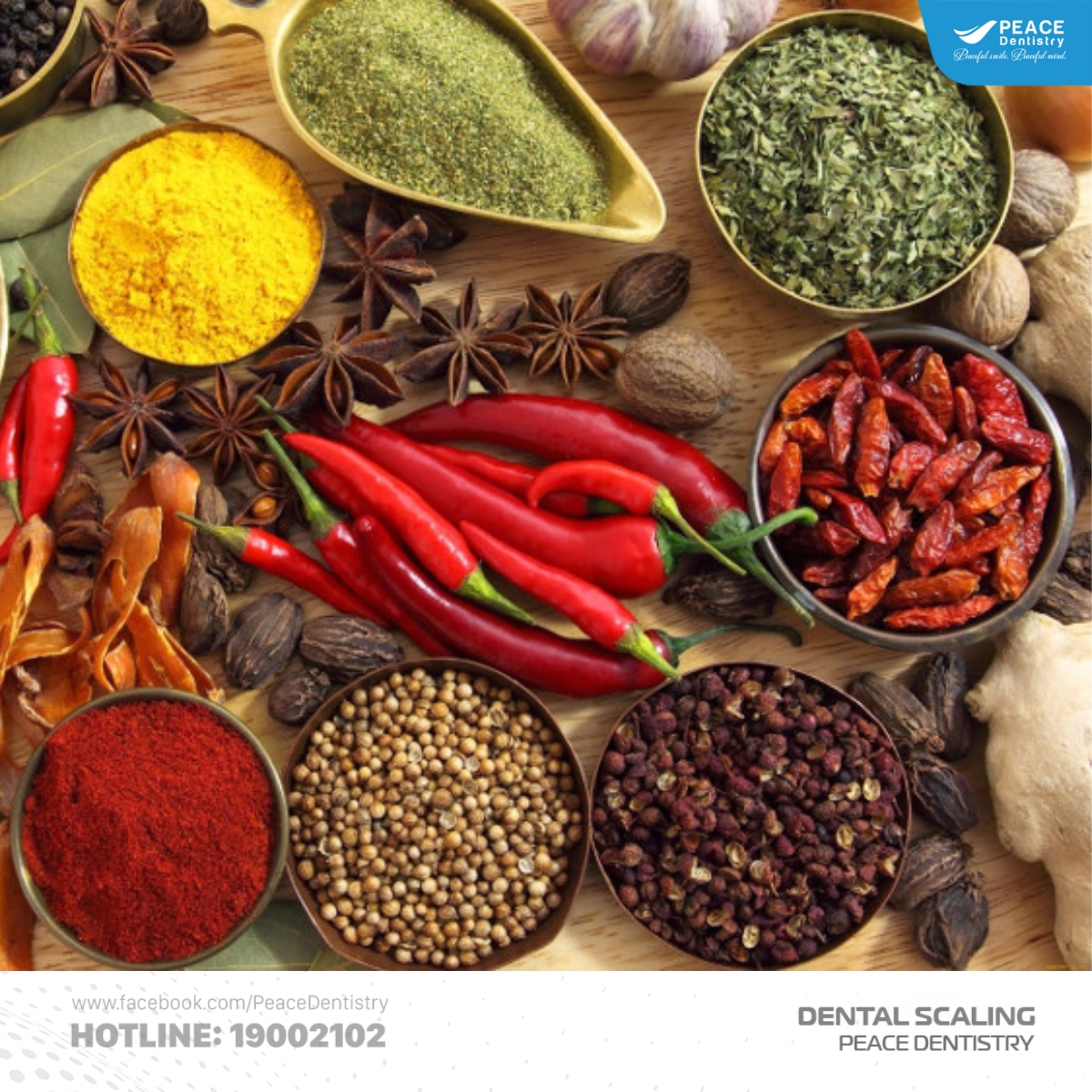 sau khi cạo vôi hạn chế thực phẩm cay nóng