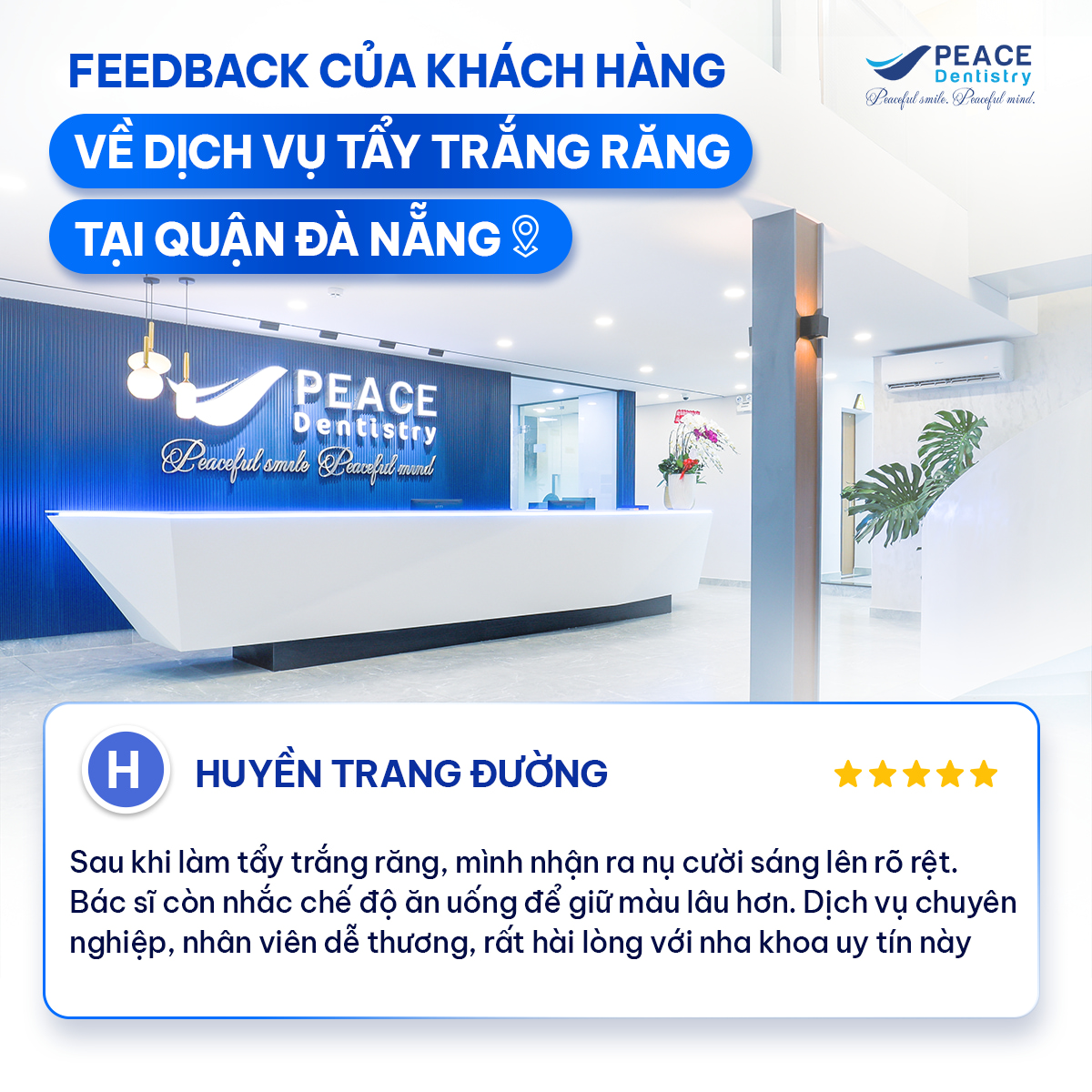 feedback của khách hàng tẩy trắng răng