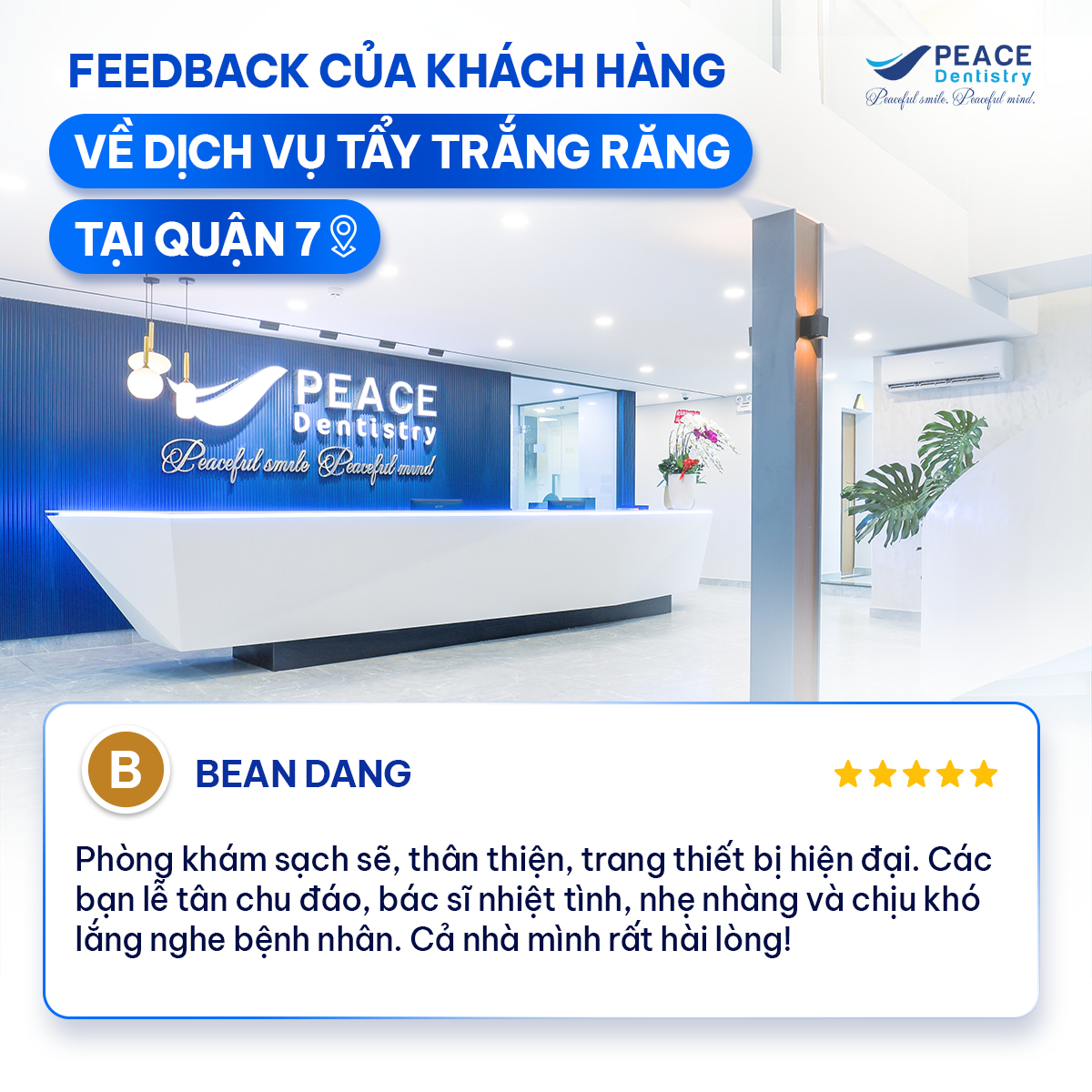 feedback khách hàng sau khi tẩy trắng răng tại quận 7