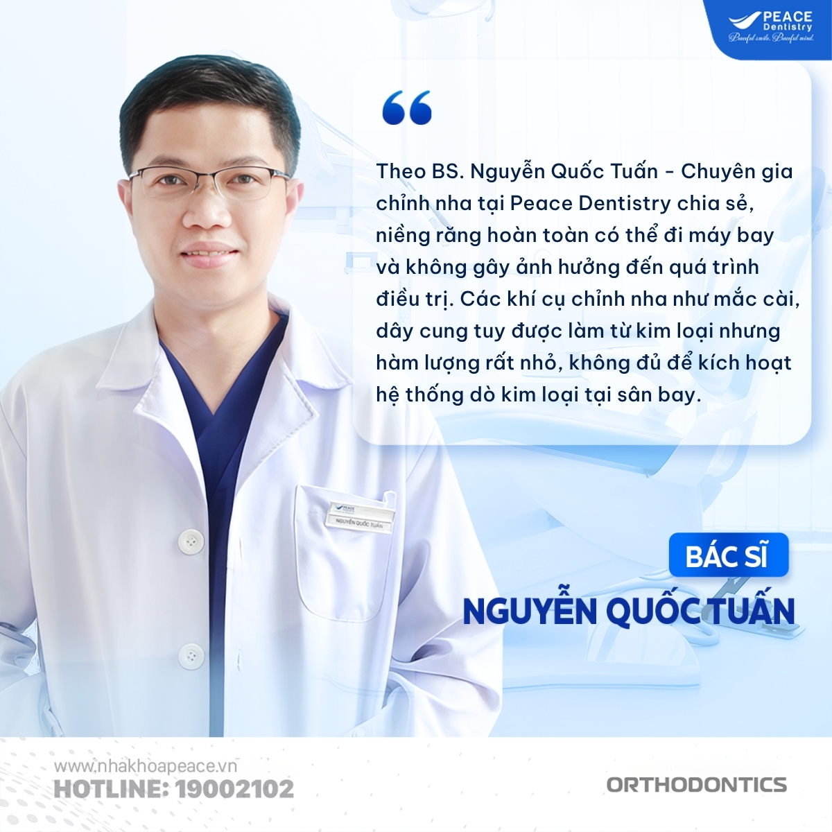 bác sĩ chia sẻ niềng răng có đi máy bay được không