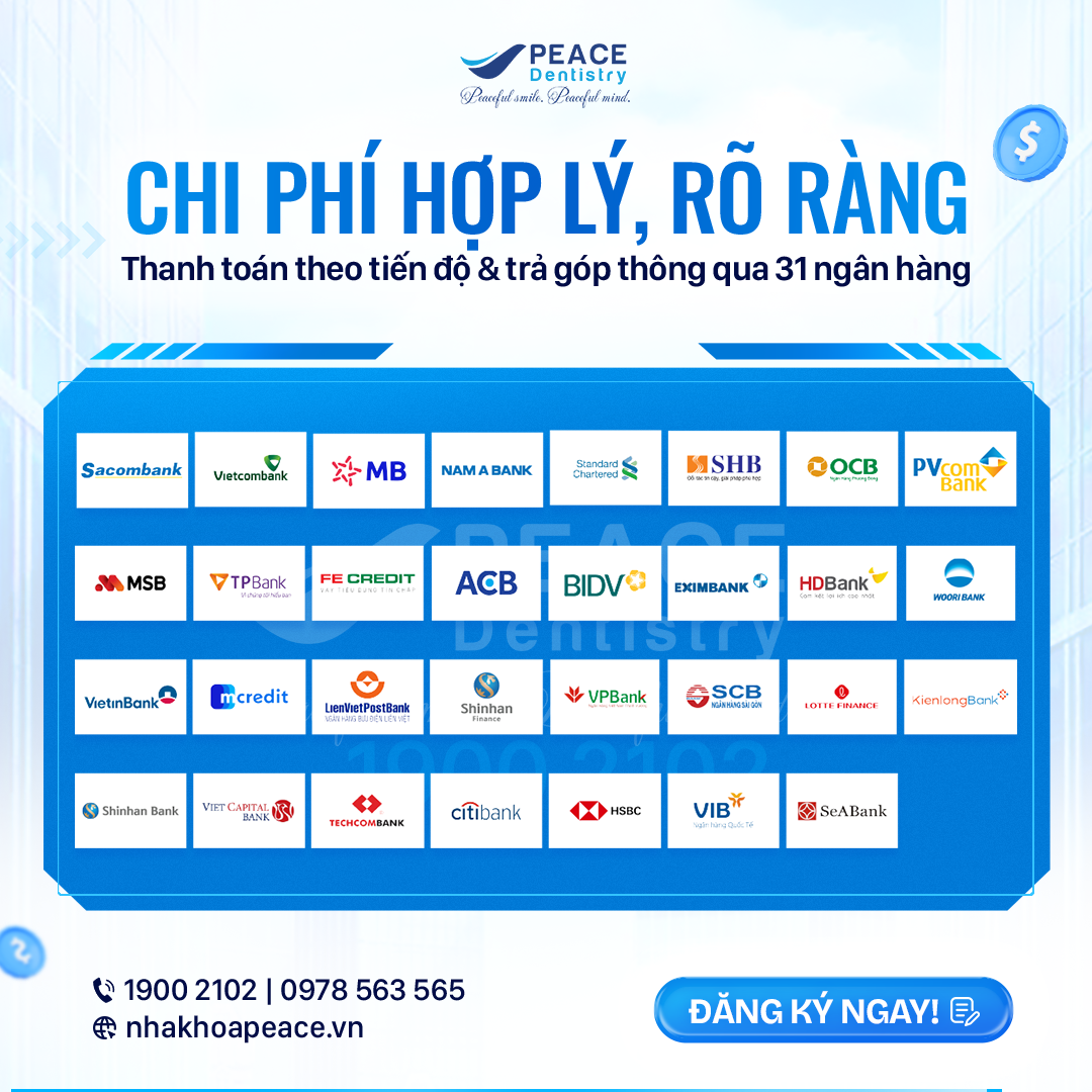 chi phí minh bạch tại nha khoa peace dentistry quận 3