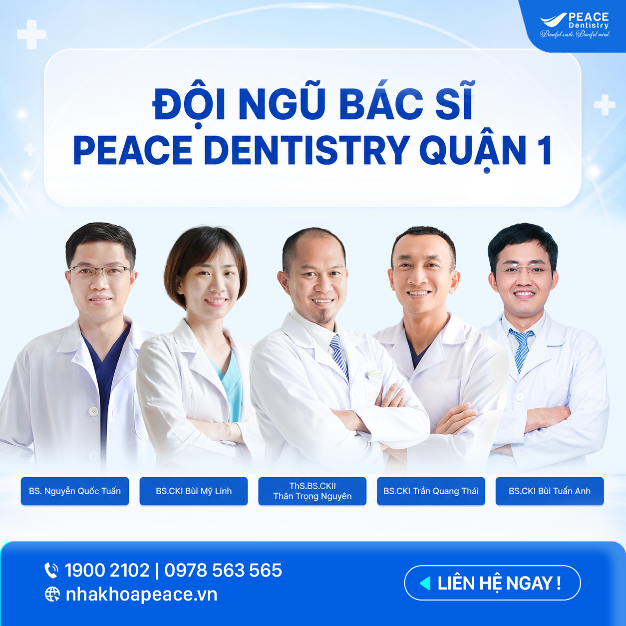 đội ngũ bác sĩ giỏi tại nha khoa peace dentistry quận 1