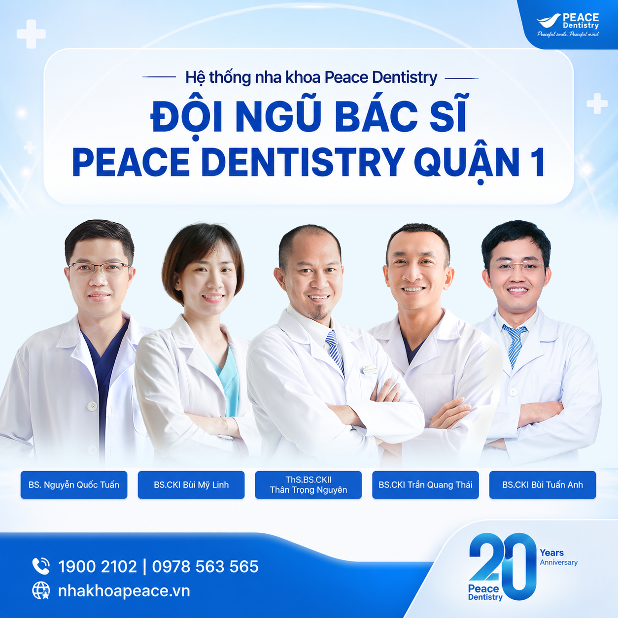 đội ngũ bác sĩ nha khoa peace dentistry quận 1