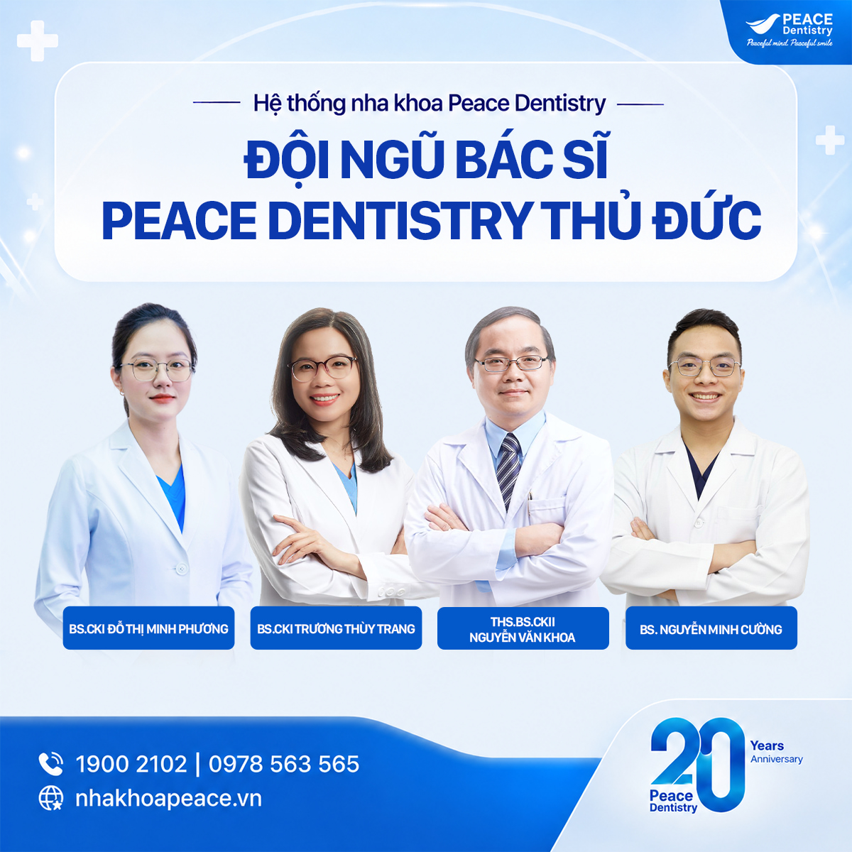 đội ngũ bác sĩ nha khoa peace dentistry thủ đức