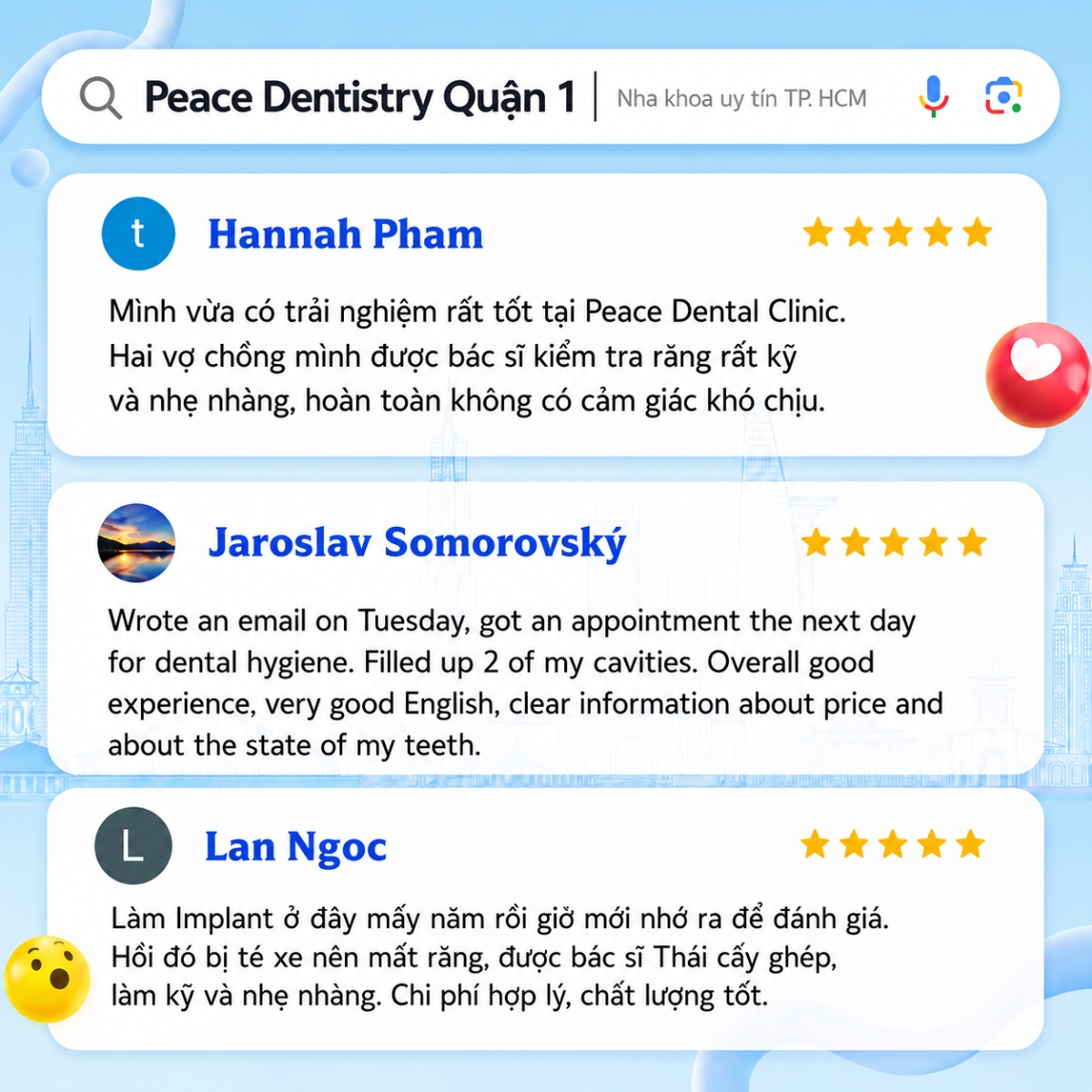 feedback của khách hàng sau khi điều trị tại nha khoa quận 1