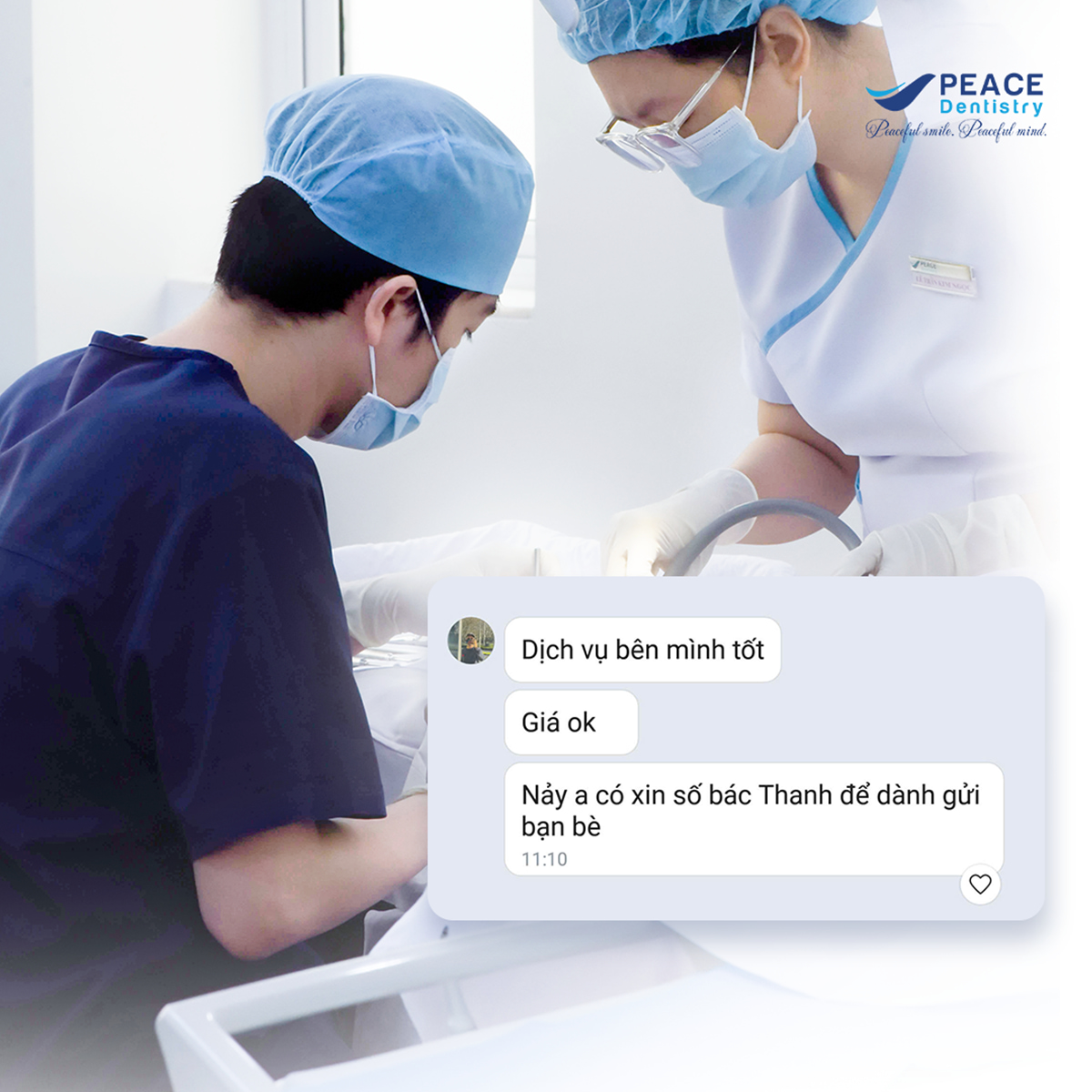 khách hàng đánh giá khi sử dụng dịch vụ tại peace dentistry