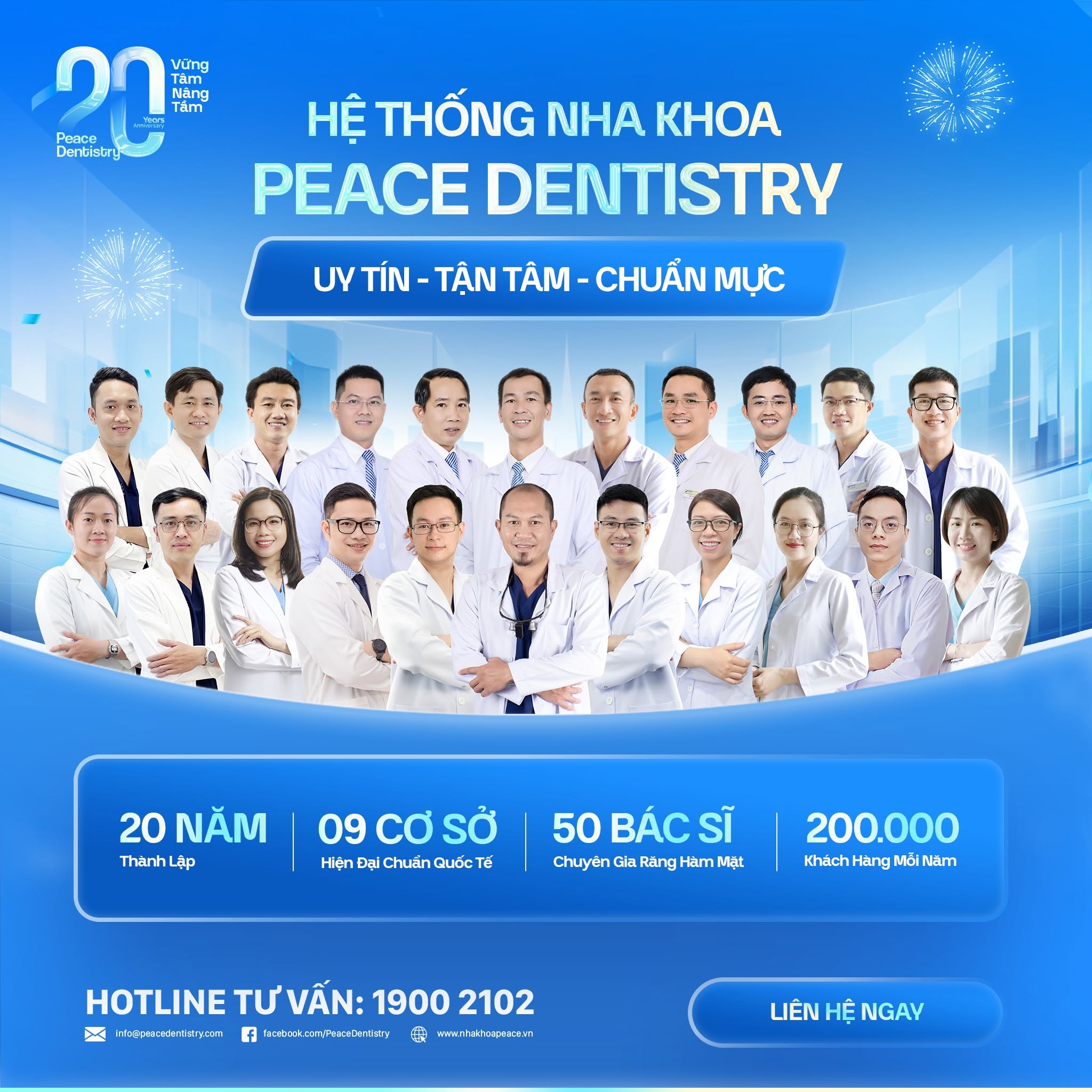 đội ngũ bác sĩ tại peace dentistry